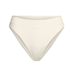 COTTON JERSEY CHEEKY TANGA | BONE FLAT ON A WHITE BACKGROUND | FLT