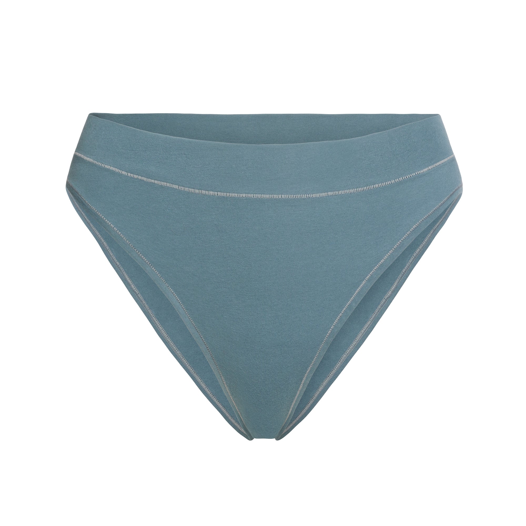 COTTON JERSEY CHEEKY TANGA | KYANITE FLAT ON A WHITE BACKGROUND | FLT