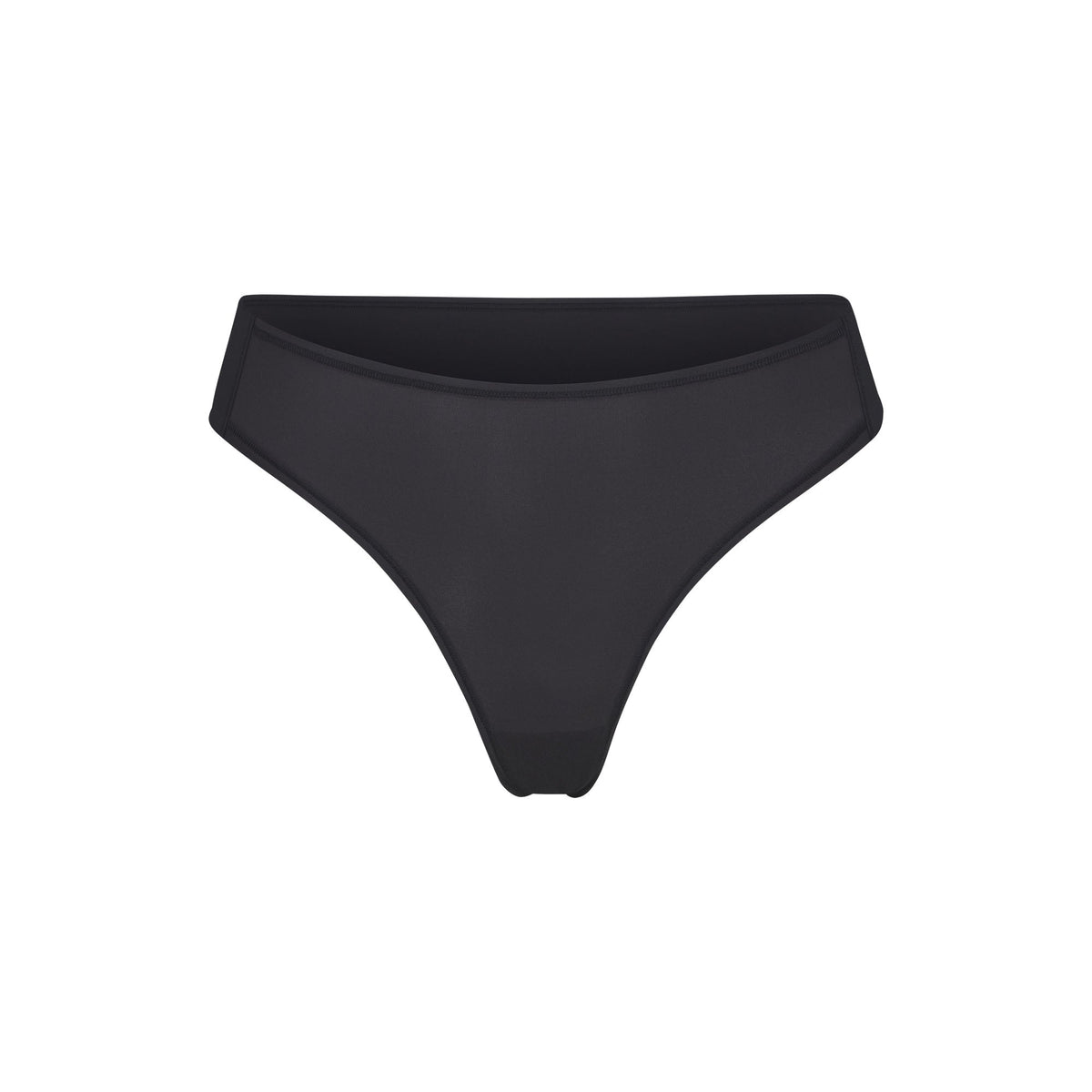 ADAPTIVE FITS EVERYBODY THONG | ONYX (ADAPTIVE PANTIES) LAYS FLAT ON A WHITE BACKGROUND | FLT