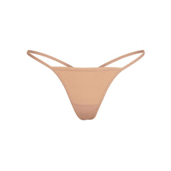 FITS EVERYBODY T-STRING THONG | OCHRE (THONGS, PANTIES) LAYS FLAT ON A WHITE BACKGROUND | FLT