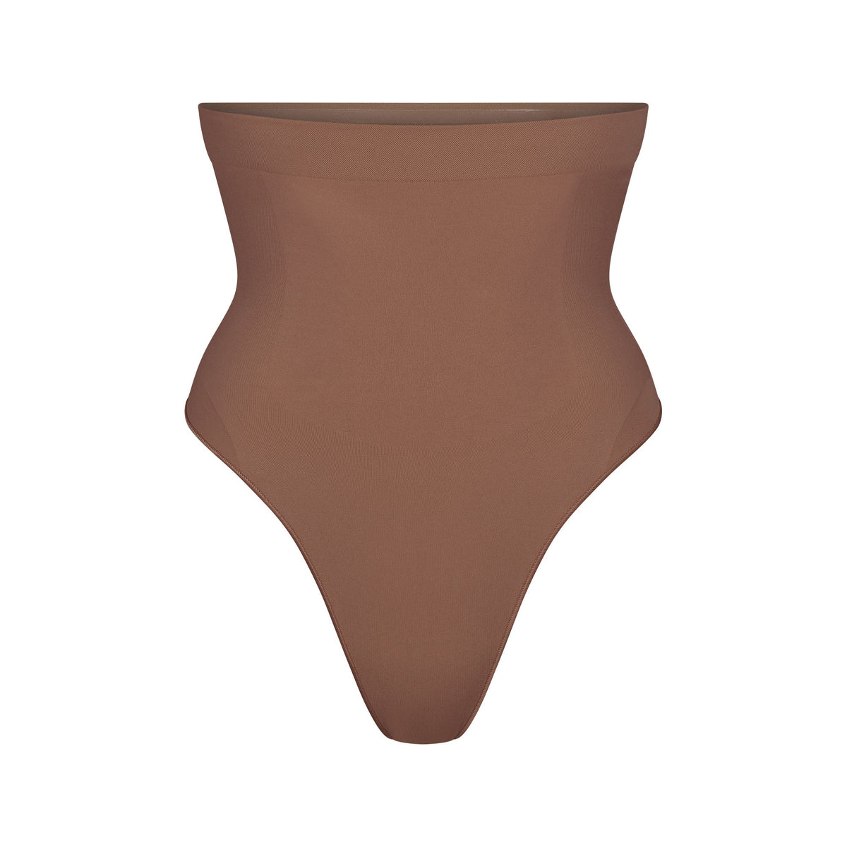 SEAMLESS SCULPT HIGH-WAISTED THONG | JASPER (SHAPEWEAR THONGS, PANTIES) LAYS FLAT ON A WHITE BACKGROUND | FLT