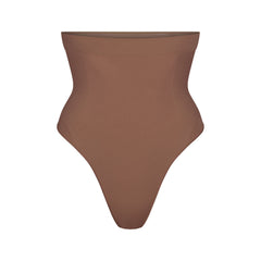 SEAMLESS SCULPT HIGH-WAISTED THONG | JASPER (SHAPEWEAR THONGS, PANTIES) LAYS FLAT ON A WHITE BACKGROUND | FLT