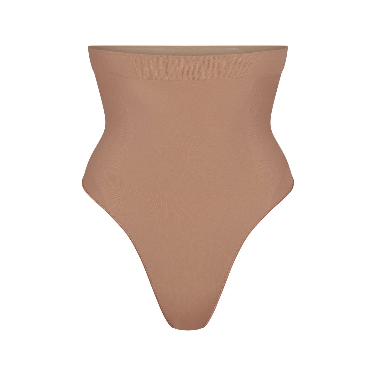 SEAMLESS SCULPT HIGH-WAISTED THONG | SIENNA (SHAPEWEAR THONGS, SHAPEWEAR) LAYS FLAT ON A WHITE BACKGROUND | FLT