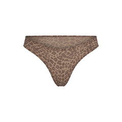 FITS EVERYBODY THONG | DESERT LEOPARD INK PRINT & LAYS FLAT ON A WHITE BACKGROUND | FLT