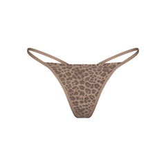 FITS EVERYBODY T-STRING THONG | DESERT LEOPARD INK PRINT & LAYS FLAT ON A WHITE BACKGROUND | FLT