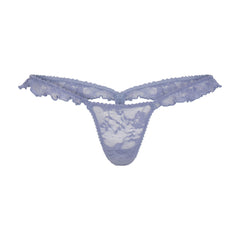 STRETCH LACE BUTTERFLY THONG | SLATE FLAT ON A WHITE BACKGROUND | FLT