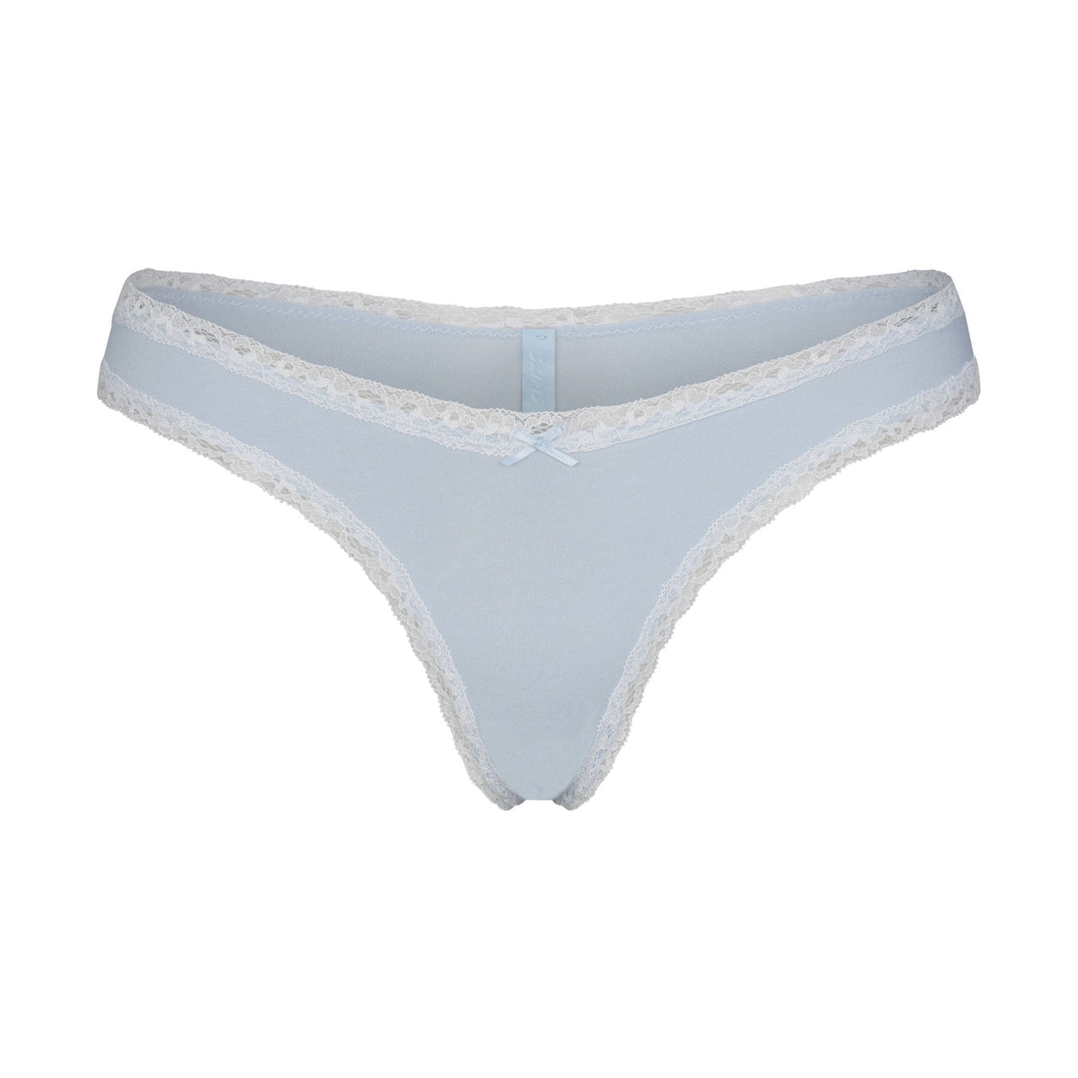 LIGHTWEIGHT COTTON LACE THONG | AIRSPACE FLAT ON A WHITE BACKGROUND | FLT