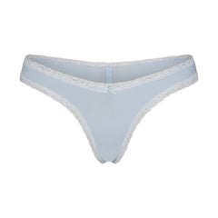LIGHTWEIGHT COTTON LACE THONG | AIRSPACE FLAT ON A WHITE BACKGROUND | FLT