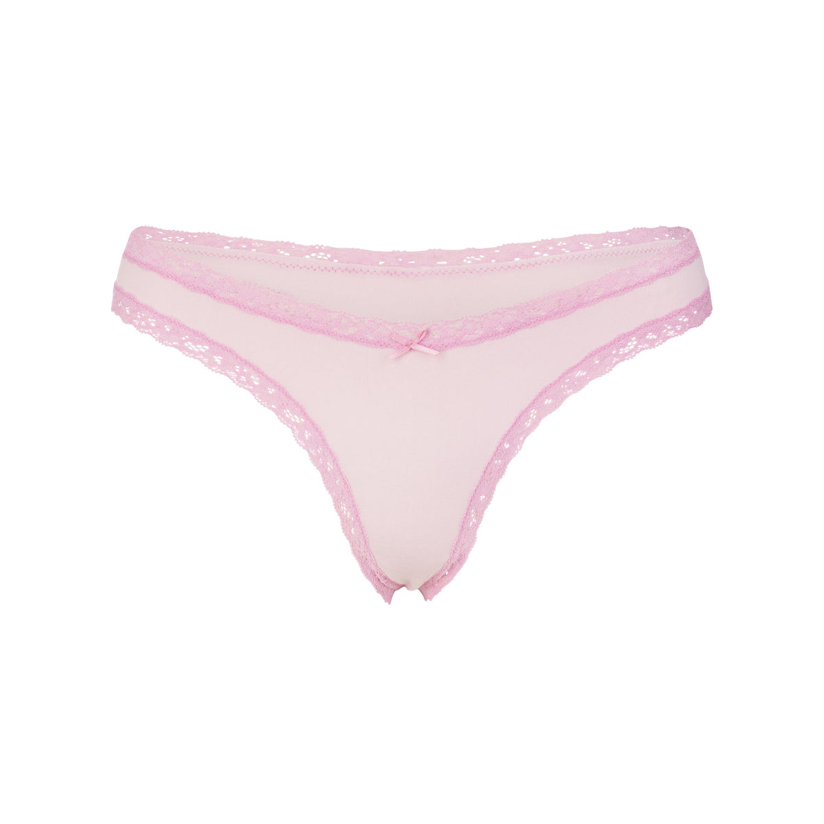 LIGHTWEIGHT COTTON LACE THONG | CHERRY BLOSSOM FLAT ON A WHITE BACKGROUND | FLT