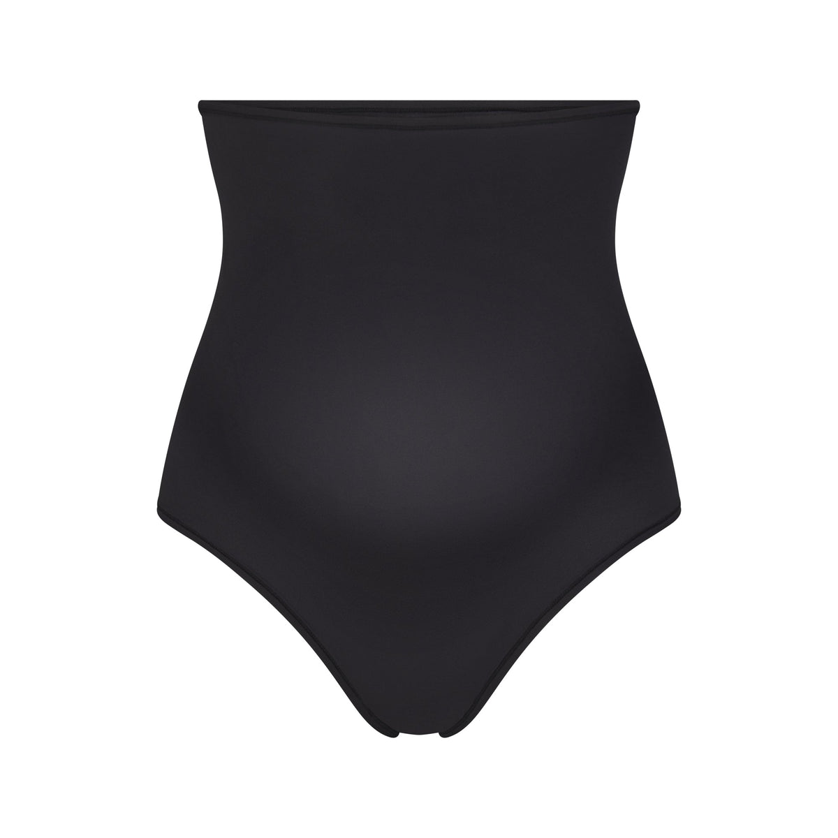 FITS EVERYBODY MATERNITY HIGH-WAISTED THONG | ONYX (MATERNITY PANTIES) LAYS FLAT ON A WHITE BACKGROUND | FOCUS: 0.0, 1.0, 0.9
