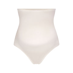 COTTON JERSEY MATERNITY HIGH-WAISTED THONG | MARBLE FLAT ON A WHITE BACKGROUND | FLT