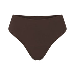 PERIOD PANTIES THONG | ESPRESSO FLAT ON A WHITE BACKGROUND | FLT