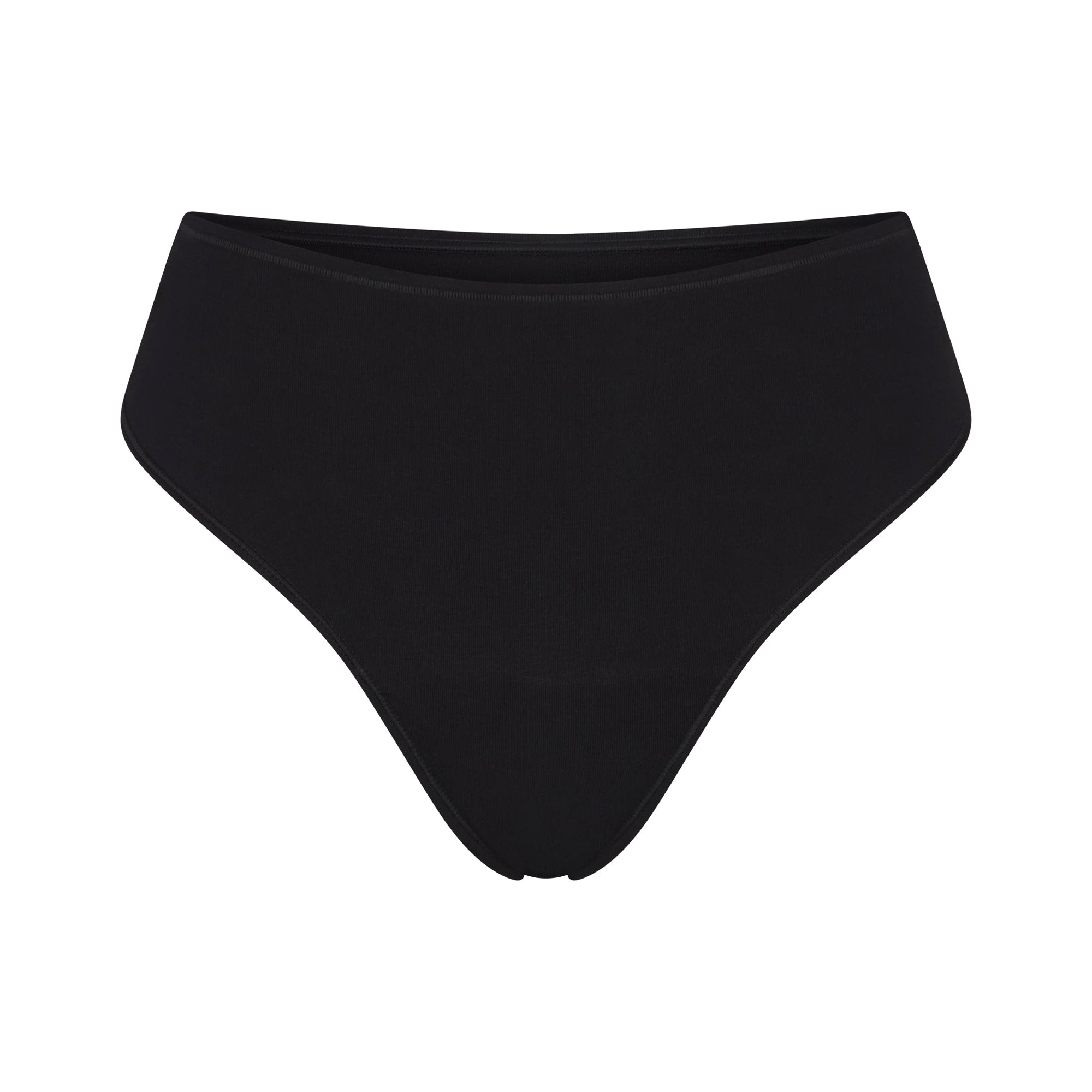 PERIOD PANTIES THONG | OBSIDIAN FLAT ON A WHITE BACKGROUND | FLT