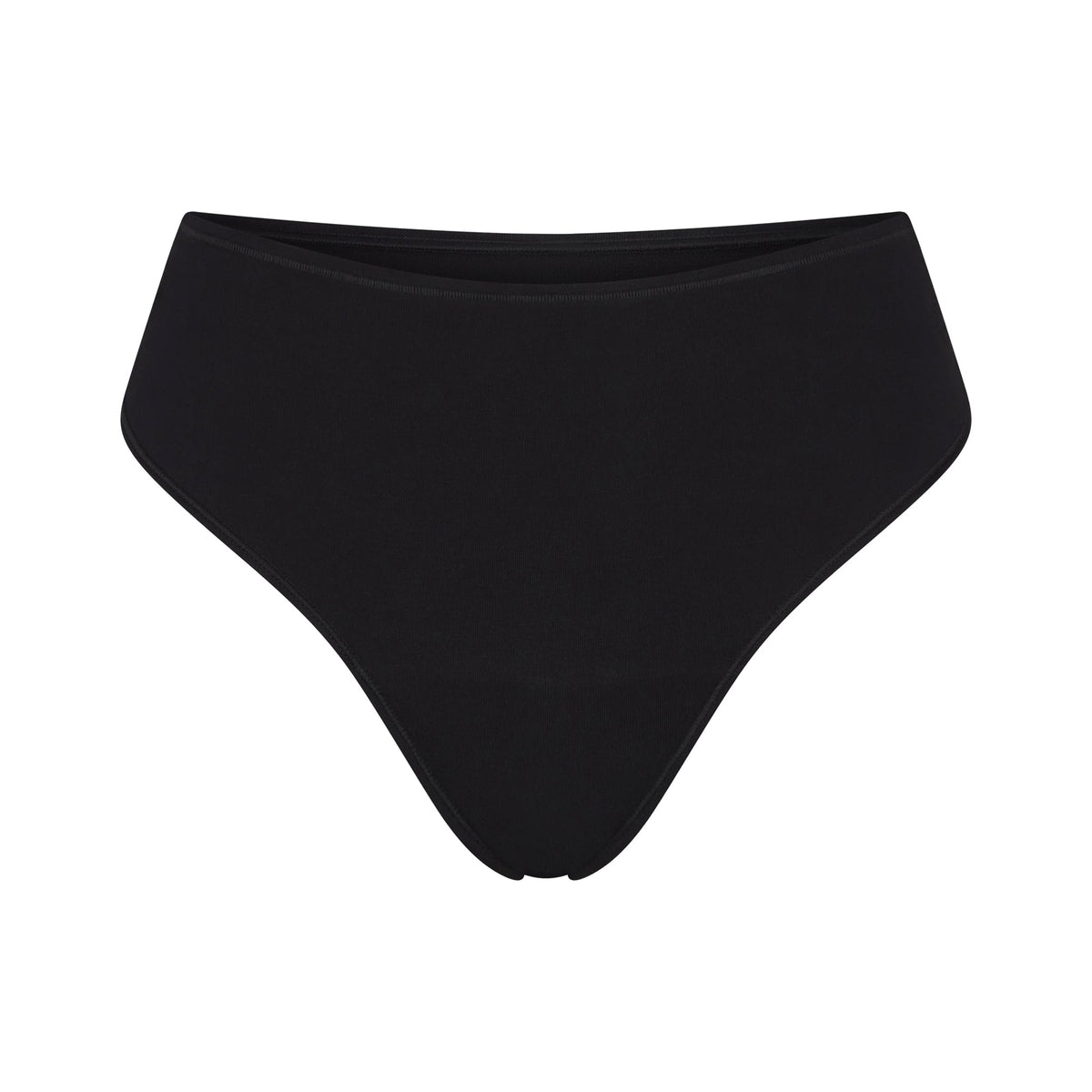 PERIOD PANTIES THONG | OBSIDIAN FLAT ON A WHITE BACKGROUND | FLT