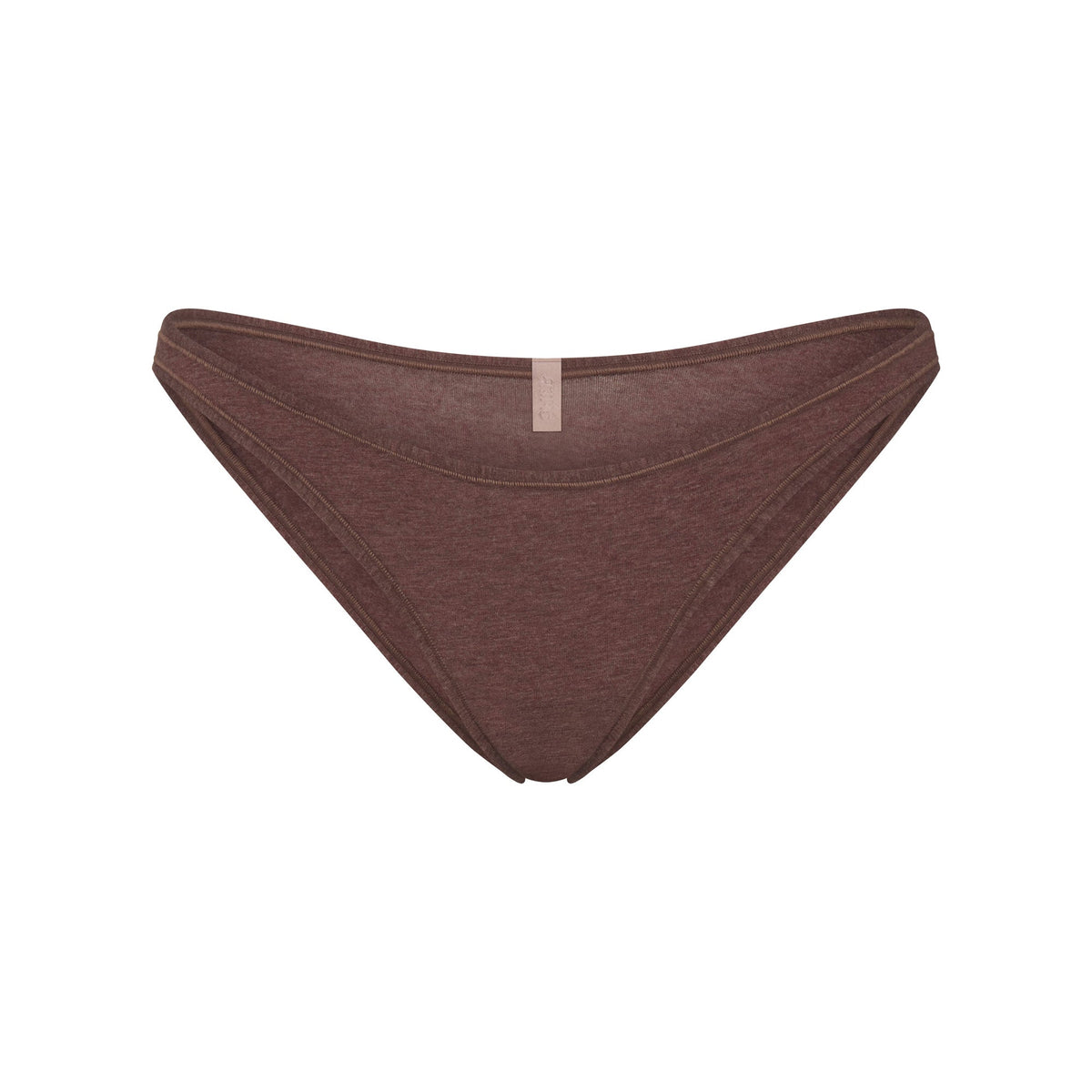 EVERYDAY COTTON BIKINI | COCOA HEATHER FLAT ON A WHITE BACKGROUND | FLT