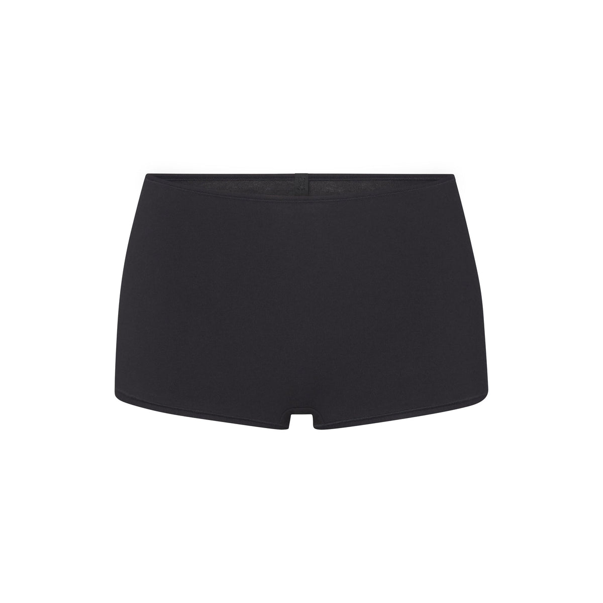 EVERYDAY COTTON BOY SHORT | ONYX FLAT ON A WHITE BACKGROUND | FLT