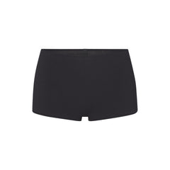 EVERYDAY COTTON BOY SHORT | ONYX FLAT ON A WHITE BACKGROUND | FLT