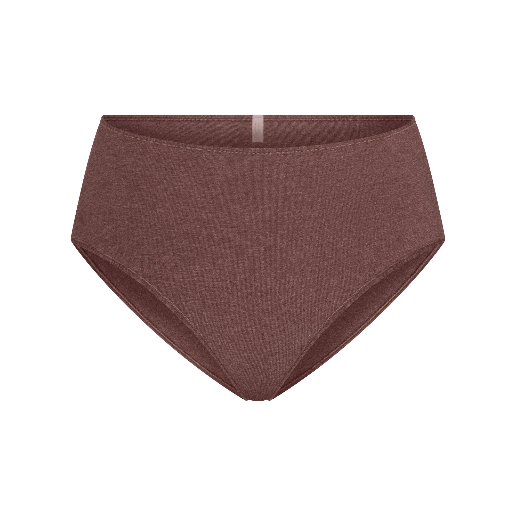 EVERYDAY COTTON BRIEF | COCOA HEATHER FLAT ON A WHITE BACKGROUND | FLT