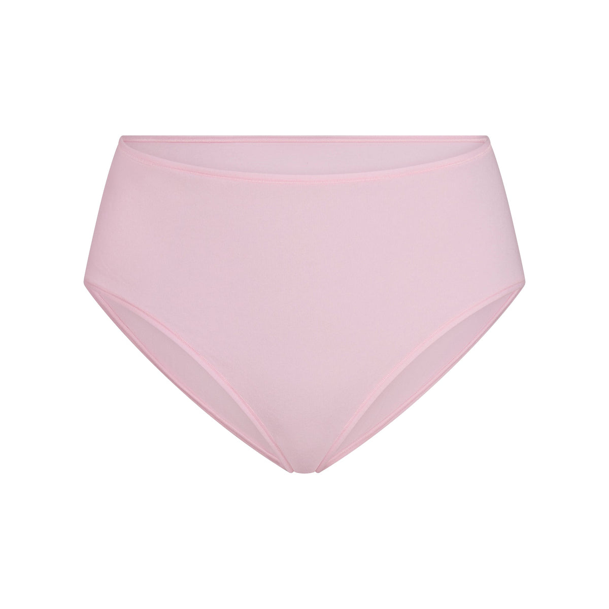 EVERYDAY COTTON HIGH-WAISTED BRIEF | PEONY FLAT ON A WHITE BACKGROUND | FLT