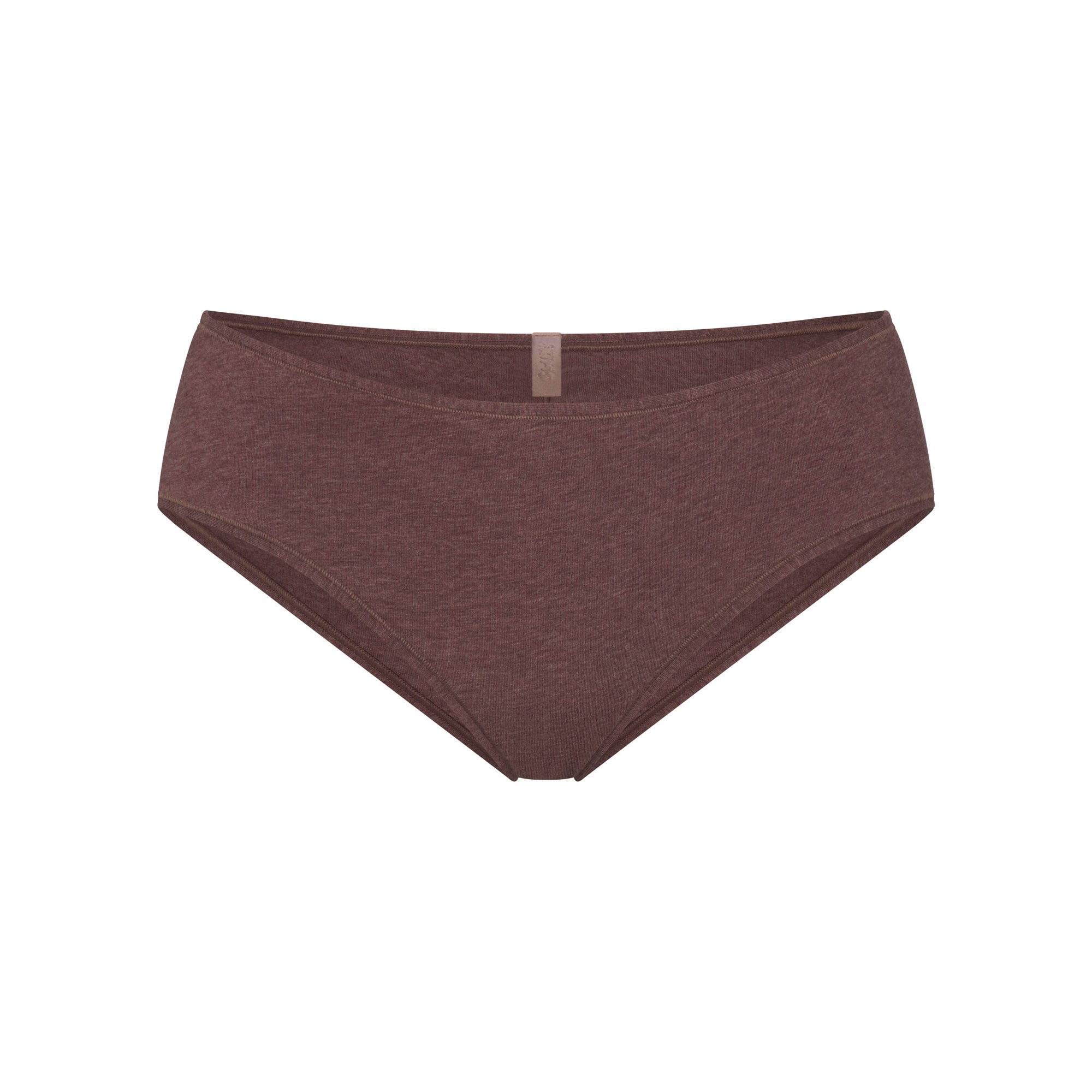 EVERYDAY COTTON HIPSTER | COCOA HEATHER FLAT ON A WHITE BACKGROUND | FLT