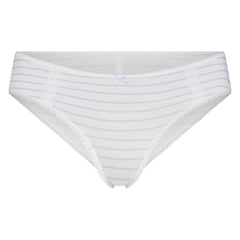 LIGHTWEIGHT COTTON LACE HIPSTER | AIRSPACE LAGUNA STRIPE FLAT ON A WHITE BACKGROUND | FLT