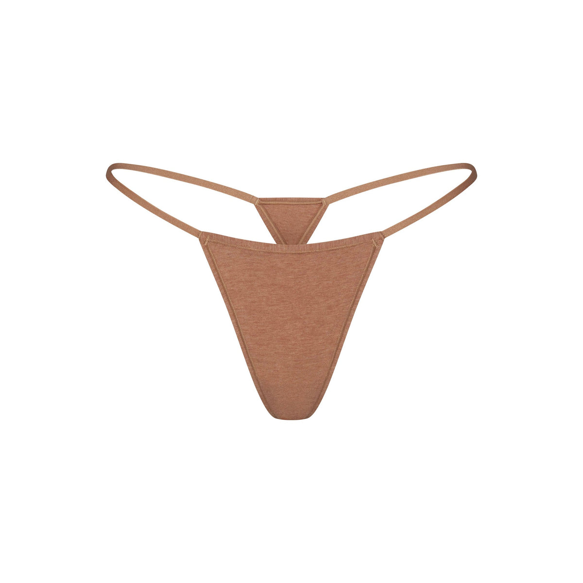 EVERYDAY COTTON STRING THONG | SIENNA HEATHER FLAT ON A WHITE BACKGROUND | FLT