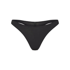 EVERYDAY COTTON THONG | ONYX FLAT ON A WHITE BACKGROUND | FLT