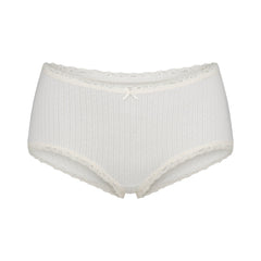 LIGHTWEIGHT COTTON POINTELLE LACE BOY SHORT | MARBLE TONAL FLAT ON A WHITE BACKGROUND | FLT