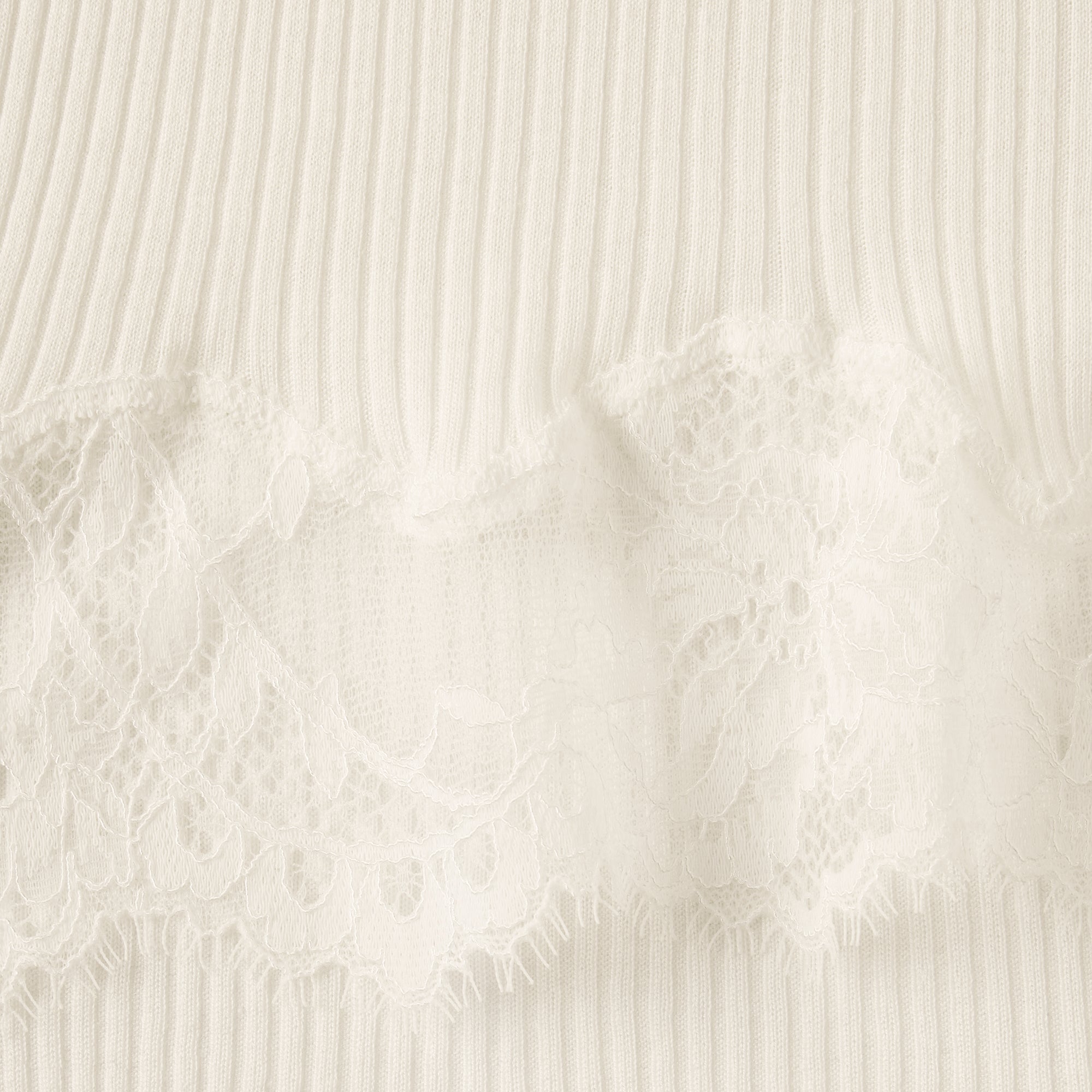 RIB KNIT LACE CAMI | EGRET ADDITIONAL FABRIC DETAILS
