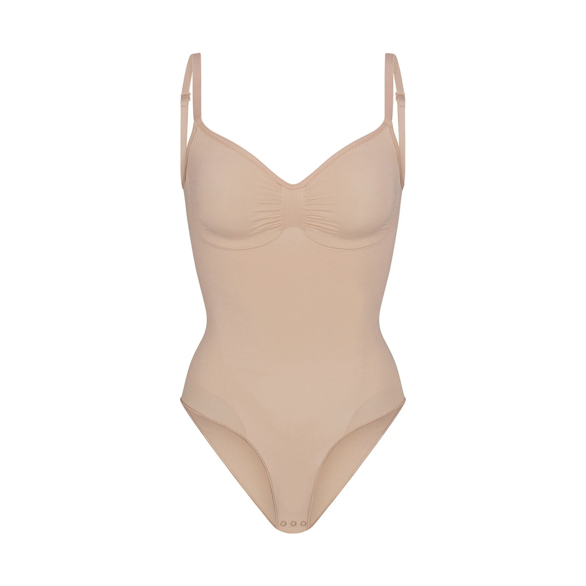 SEAMLESS SCULPT BRIEF BODYSUIT | MICA (SHAPEWEAR BODYSUITS) LAYS FLAT ON A WHITE BACKGROUND | FLT