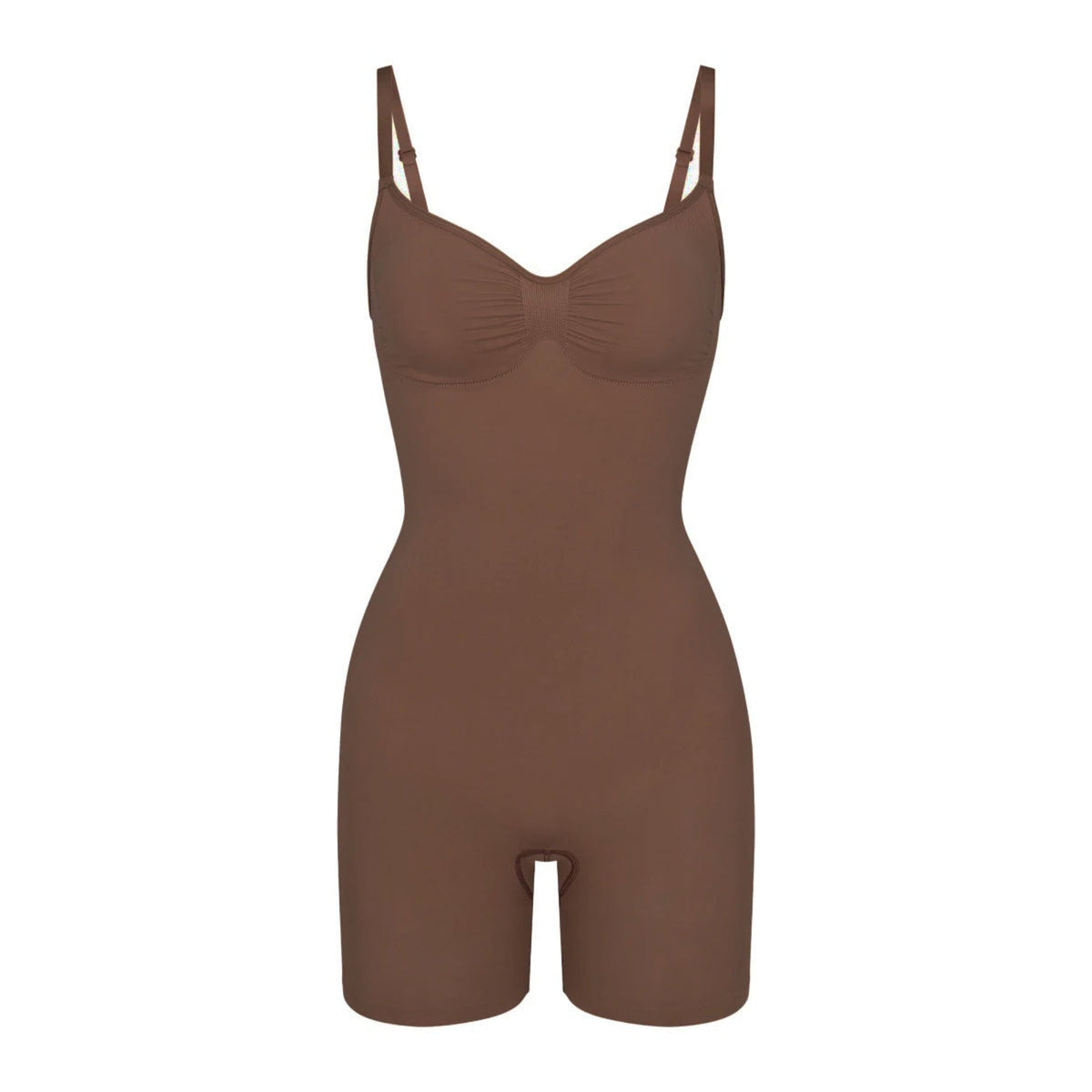SEAMLESS SCULPT LOW BACK MID THIGH BODYSUIT | JASPER (SHAPEWEAR BODYSUITS) LAYS FLAT ON A WHITE BACKGROUND | FLT
