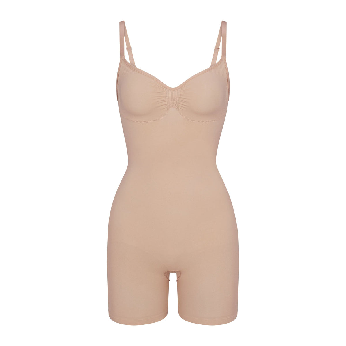 SEAMLESS SCULPT MID THIGH BODYSUIT | MICA (ONESIES, BODYSUITS) LAYS FLAT ON A WHITE BACKGROUND | FLT