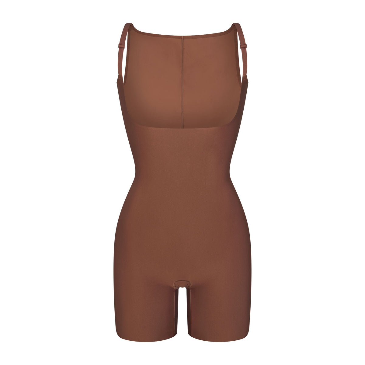 SKIMS BODY CORE SCULPT BACK SMOOTHING OPEN BUST MID THIGH BODYSUIT | JASPER FLAT ON A WHITE BACKGROUND | FLT