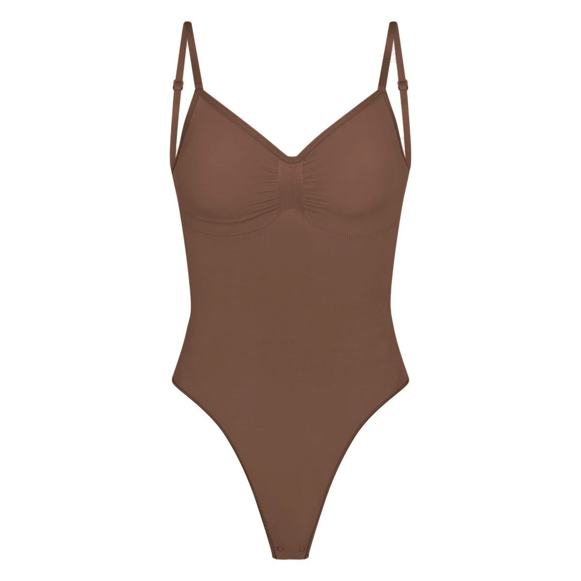 SEAMLESS SCULPT LOW BACK THONG BODYSUIT | JASPER (SHAPEWEAR BODYSUITS) LAYS FLAT ON A WHITE BACKGROUND | FLT