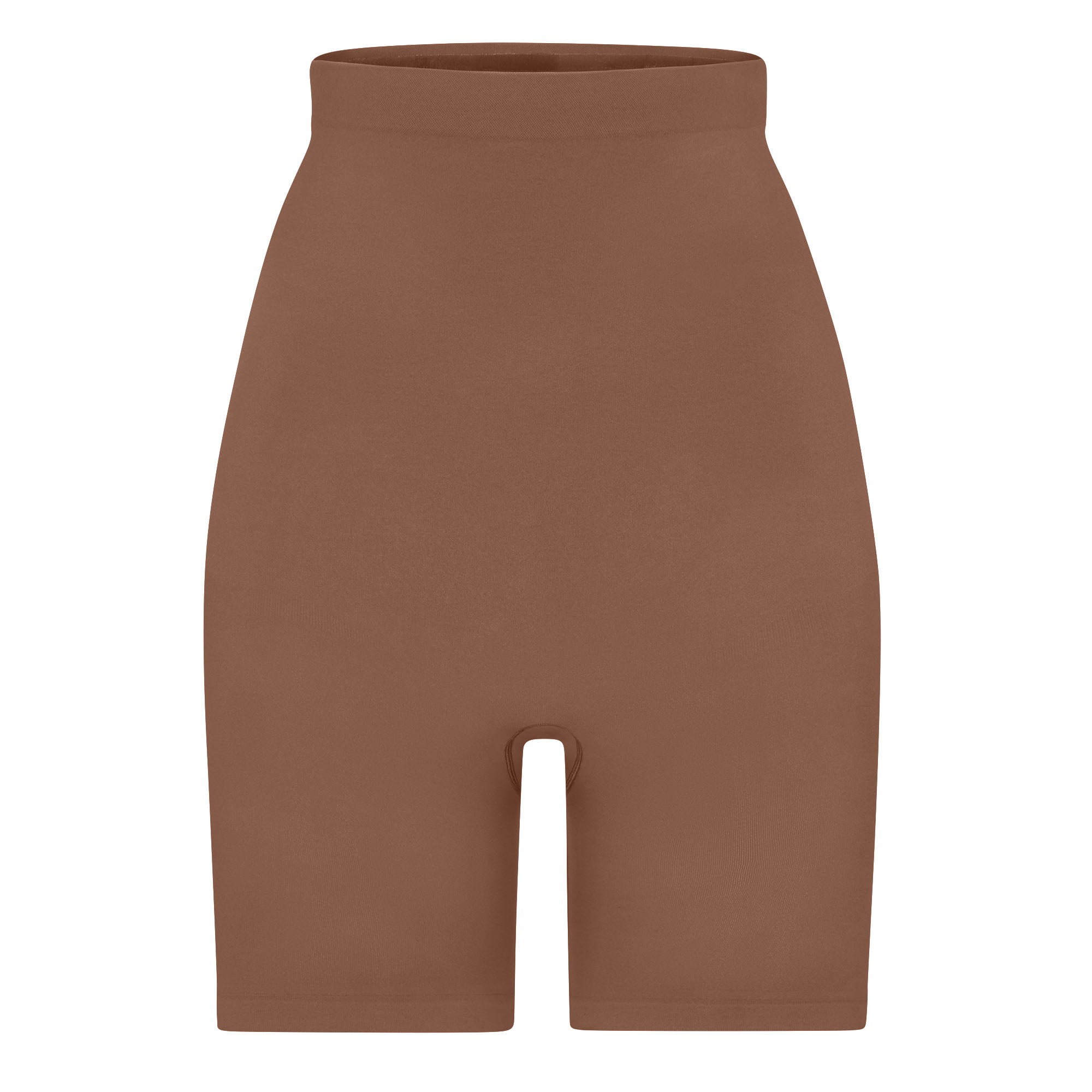 SEAMLESS SCULPT HIGH-WAISTED ABOVE THE KNEE SHORT | JASPER (SHAPEWEAR SHORTS, SHAPEWEAR) LAYS FLAT ON A WHITE BACKGROUND | FLT