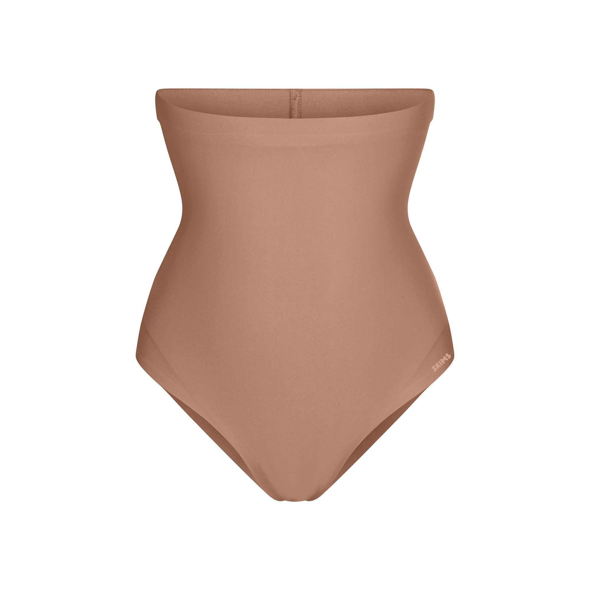SKIMS BODY CORE SCULPT HIGH-WAISTED BRIEF | SIENNA FLAT ON A WHITE BACKGROUND | FLT | FLT