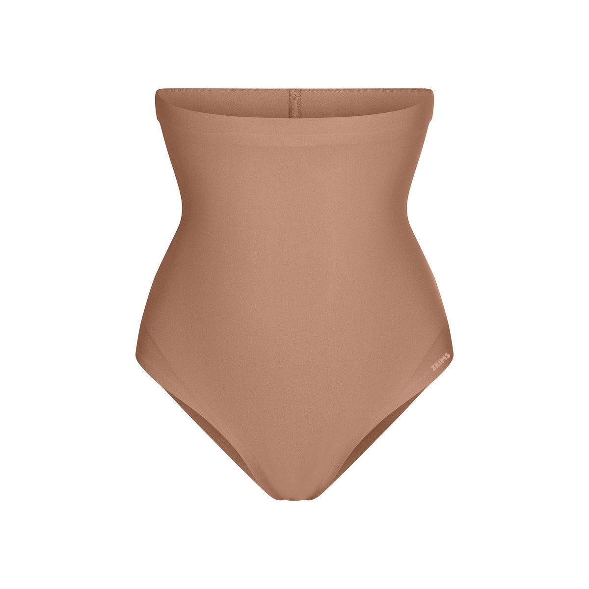SKIMS BODY CORE SCULPT HIGH-WAISTED BRIEF | SIENNA FLAT ON A WHITE BACKGROUND | FLT | FLT