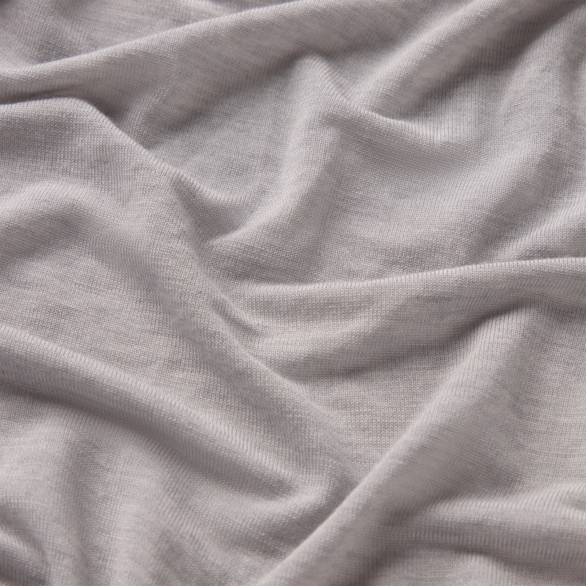 SHEER MODAL CREWNECK HENLEY | HEATHER GREY ADDITIONAL FABRIC DETAILS