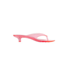 JELLY KITTEN HEEL | MELON & LAYS FLAT ON A WHITE BACKGROUND | FLT 