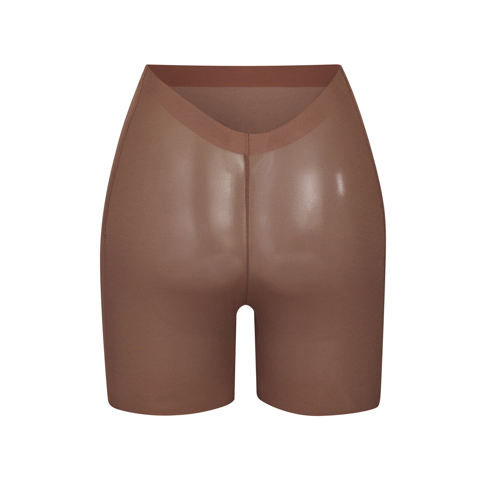 SHEER SCULPT LOW BACK SHORT LAYS FLAT ON A WHITE BACKGROUND | FLT