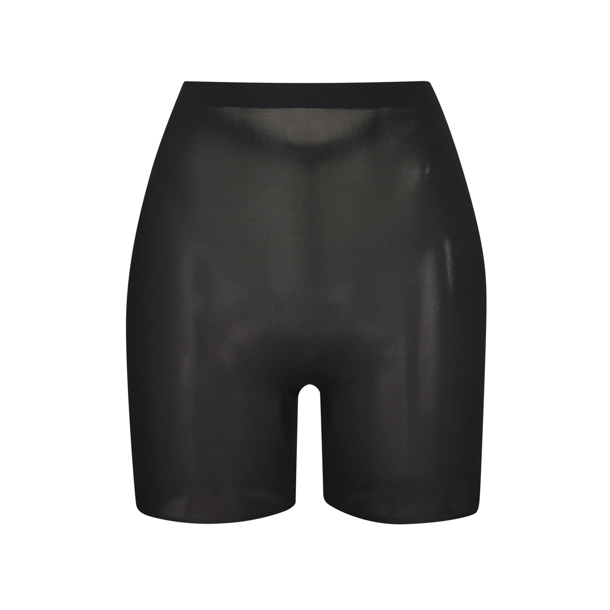 SHEER SCULPT LOW BACK SHORT | ONYX (LOW BACK SHAPEWEAR, SHAPEWEAR) LAYS FLAT ON A WHITE BACKGROUND | FLT