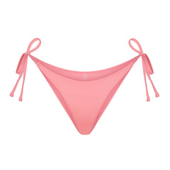 SIGNATURE SWIM DIPPED TIE BIKINI BOTTOM | MELON FLAT ON A WHITE BACKGROUND | FLT