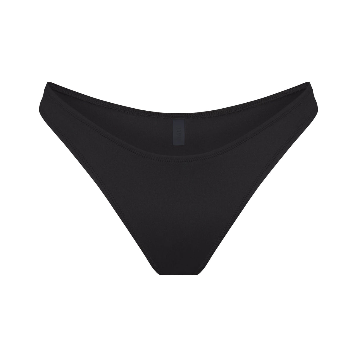 SIGNATURE SWIM TANGA BIKINI BOTTOM | ONYX FLAT ON A WHITE BACKGROUND | FLT