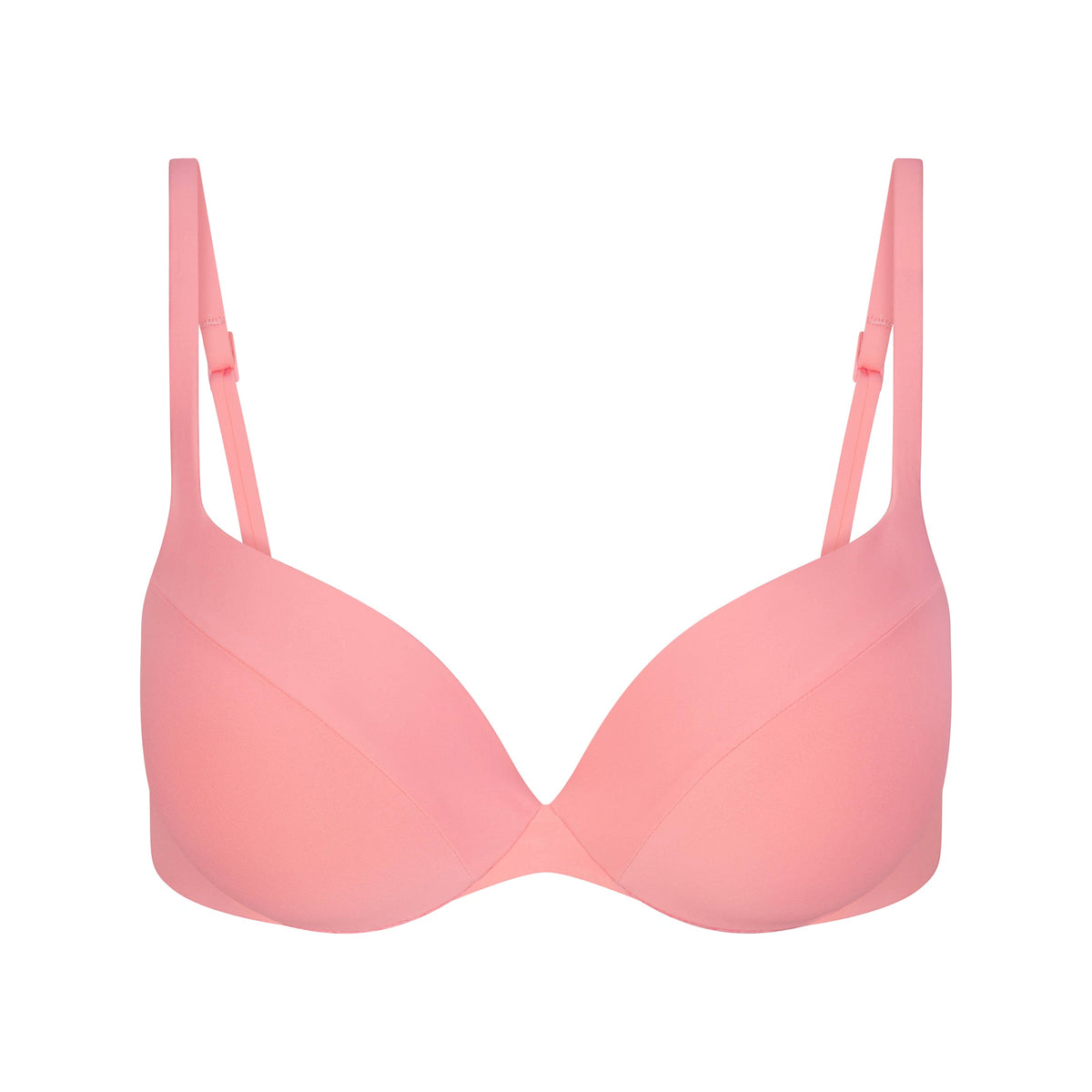 SIGNATURE SWIM ULTIMATE PUSH-UP TIE BACK BIKINI TOP | MELON FLAT ON A WHITE BACKGROUND | FLT