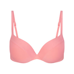 SIGNATURE SWIM ULTIMATE PUSH-UP TIE BACK BIKINI TOP | MELON FLAT ON A WHITE BACKGROUND | FLT