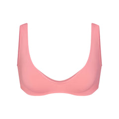 SIGNATURE SWIM PLUNGE BIKINI TOP | MELON FLAT ON A WHITE BACKGROUND | FLT