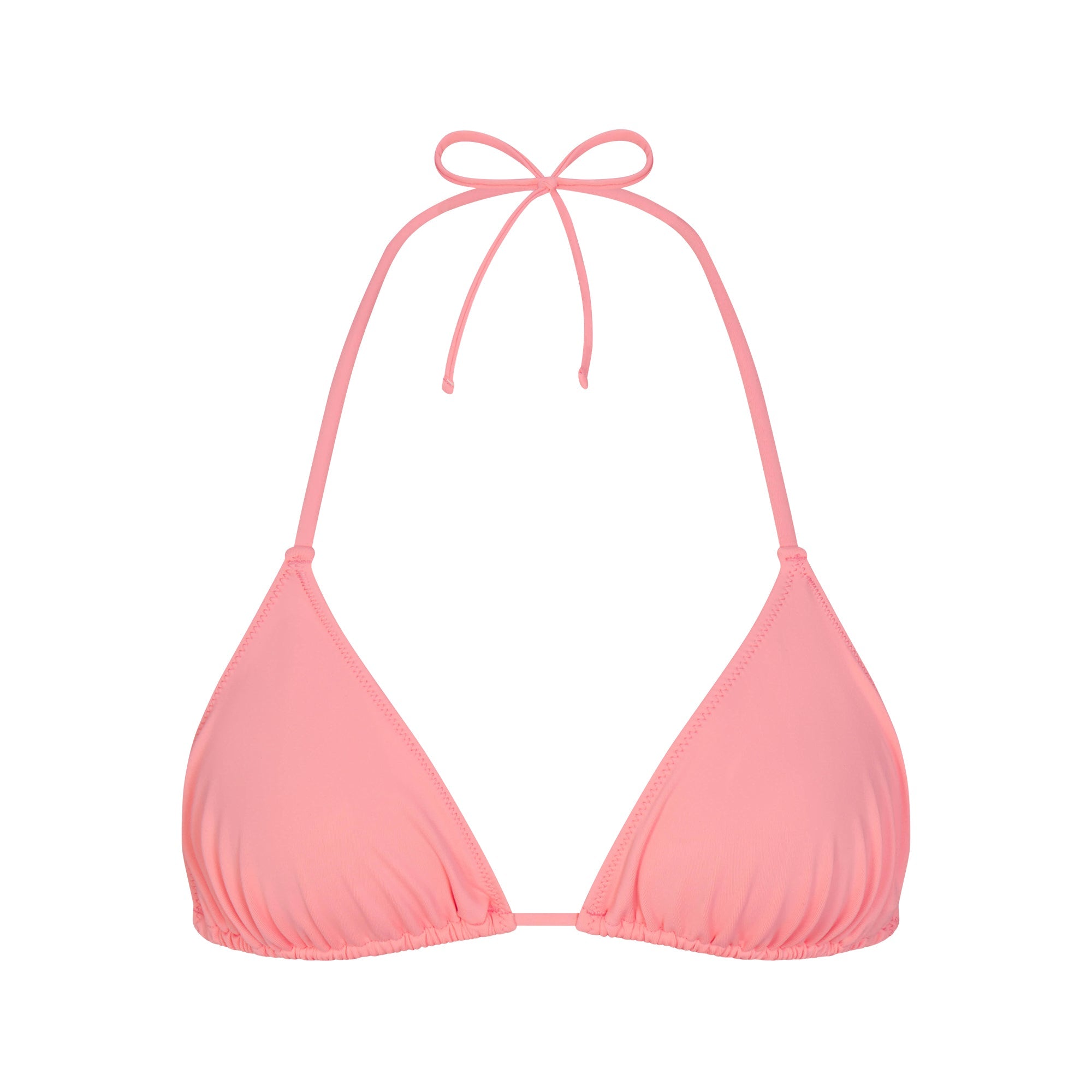 SIGNATURE SWIM TRIANGLE BIKINI TOP | MELON FLAT ON A WHITE BACKGROUND | FLT