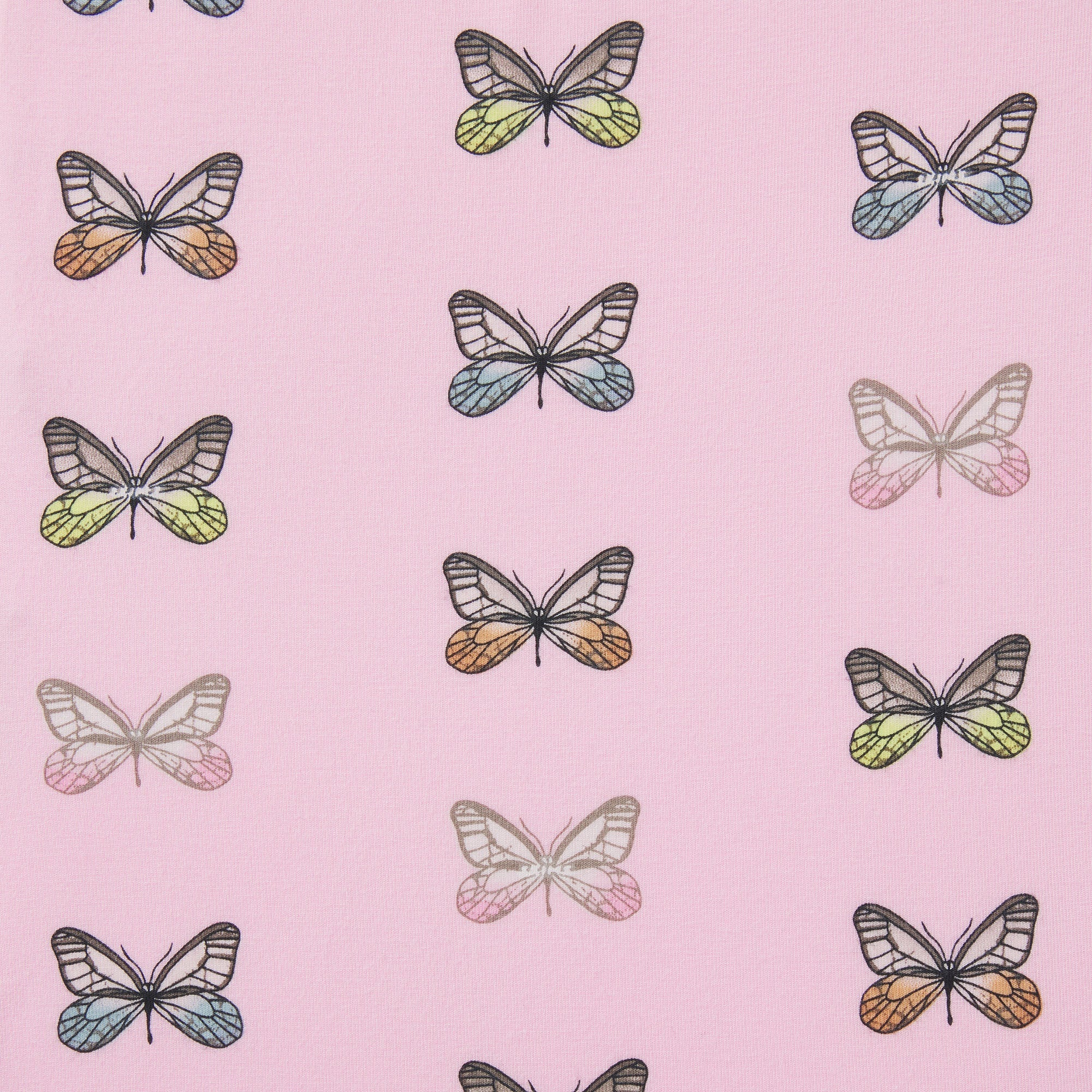 SKIMS SLEEP SHORT SLEEVE BUTTON UP SET | PEONY BUTTERFLY PRINT ADDITIONAL FABRIC DETAILS