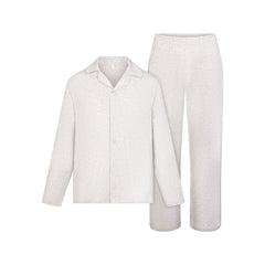 JERSEY SLEEP MENS SLEEP SET | LIGHT HEATHER GREY FLAT ON A WHITE BACKGROUND | FLT