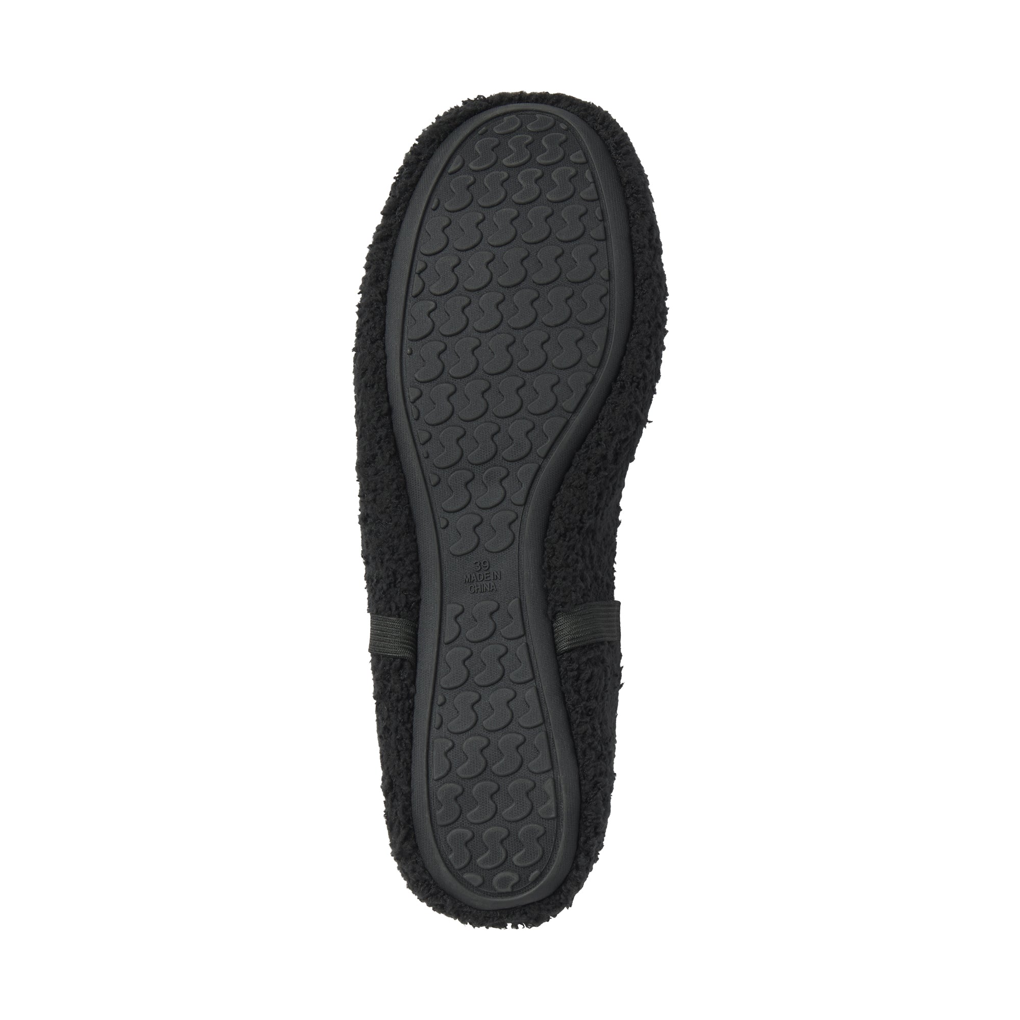 COZY BALLET SLIPPER | ONYX FLAT ON A WHITE BACKGROUND | FLT